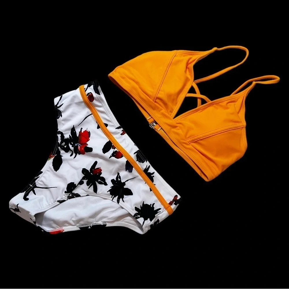 PEDDNEY Hawaiian Bikini Set Size Small Strappy High Waisted New In Bag